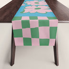 Pastel Nature Checkerboard  Table Runner Gallery Image 1