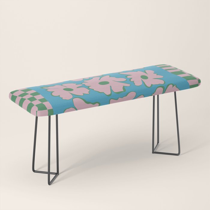 Pastel Nature Checkerboard  Bench Gallery Image 1