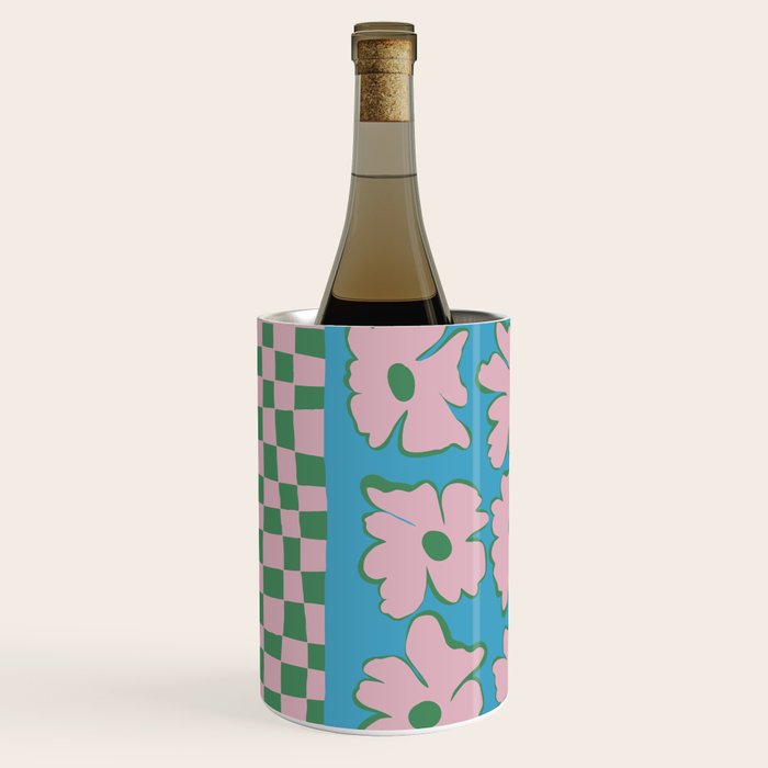 Pastel Nature Checkerboard  Wine Chiller Gallery Image 2