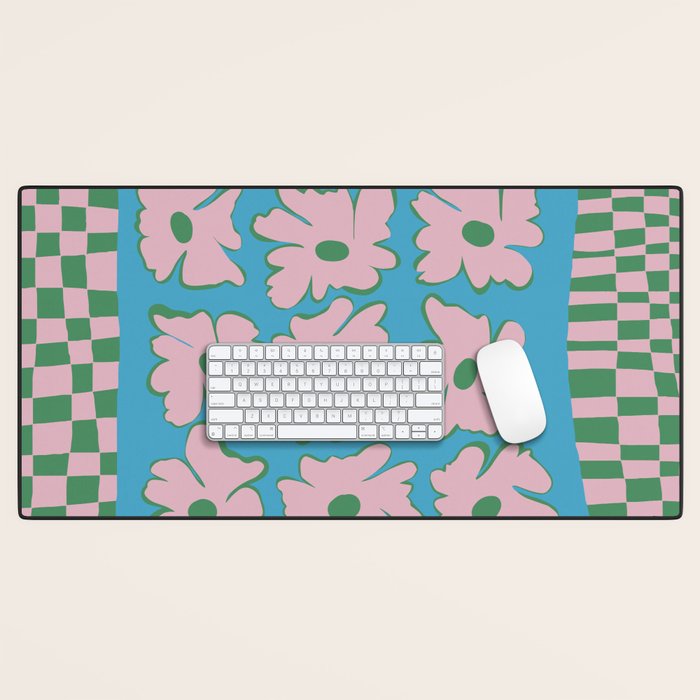 Pastel Nature Checkerboard  Desk Mat Gallery Image 1
