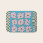 Pastel Nature Checkerboard  Bath Mat Gallery Image 1