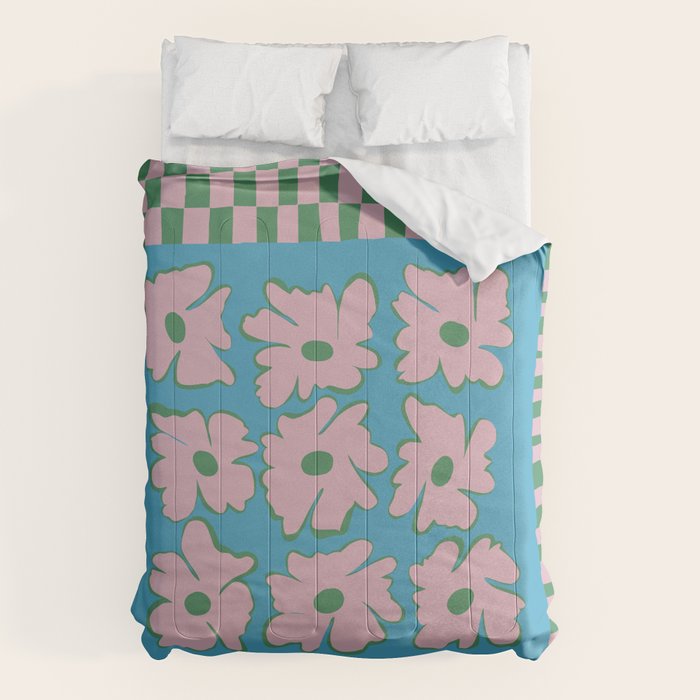 Pastel Nature Checkerboard  Comforter Gallery Image 6