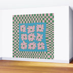 Pastel Nature Checkerboard  Wall Mural Gallery Image 2