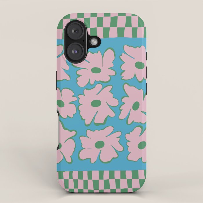 Pastel Nature Checkerboard  iPhone Case Gallery Image 1