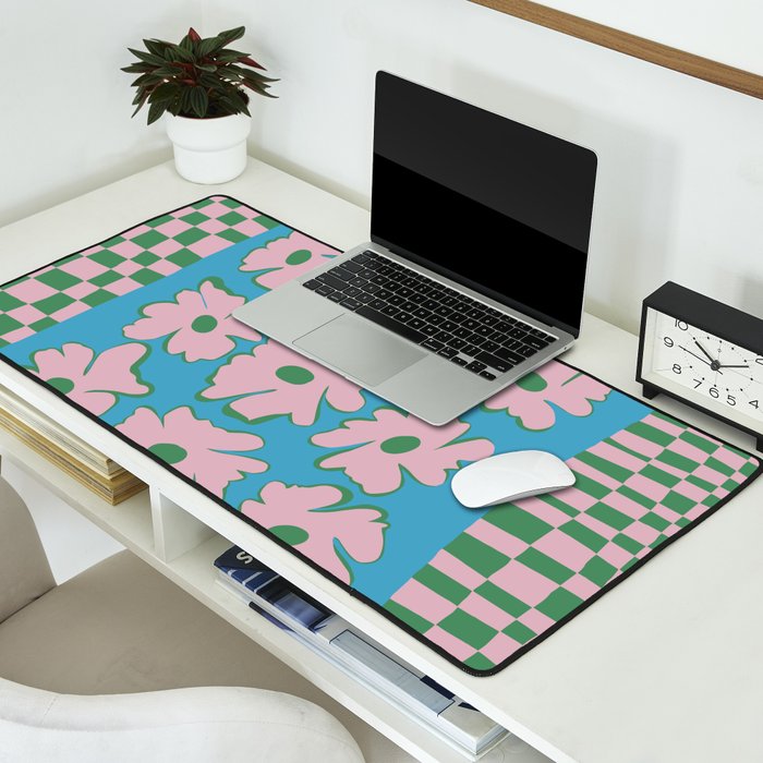 Pastel Nature Checkerboard  Desk Mat Gallery Image 2