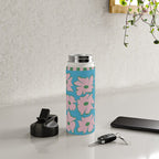 Pastel Nature Checkerboard  Water Bottle Gallery Image 4