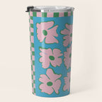 Pastel Nature Checkerboard  Travel Mug Gallery Image 3