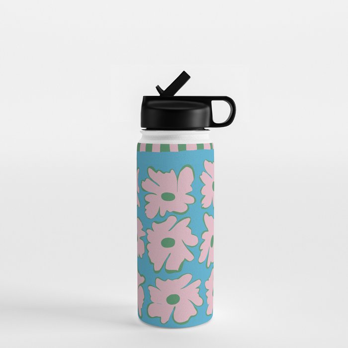 Pastel Nature Checkerboard  Water Bottle Gallery Image 1