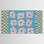 Pastel Nature Checkerboard  Tablecloth Gallery Image 2