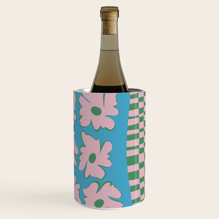 Pastel Nature Checkerboard  Wine Chiller Gallery Image 3