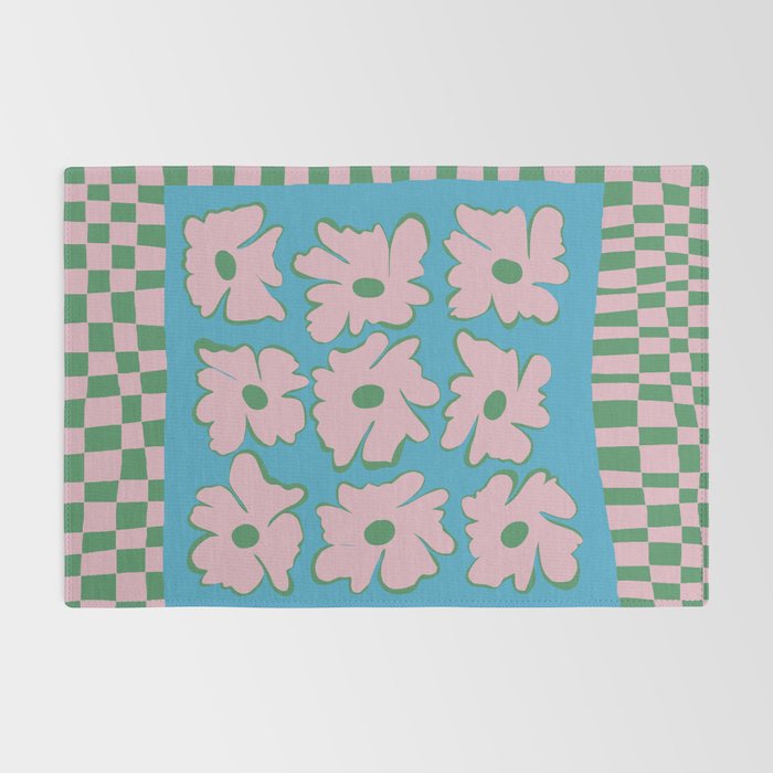Pastel Nature Checkerboard  Rug Gallery Image 2