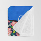Rex Manning Day Bouquet: Poppy Flowers in Tea Tin Painting Empire Records Nineties Nostalgia Throw Blanket Gallery Image 3