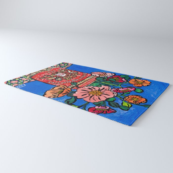 Rex Manning Day Bouquet: Poppy Flowers in Tea Tin Painting Empire Records Nineties Nostalgia Rug Gallery Image 3