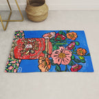 Rex Manning Day Bouquet: Poppy Flowers in Tea Tin Painting Empire Records Nineties Nostalgia Rug Gallery Image 1