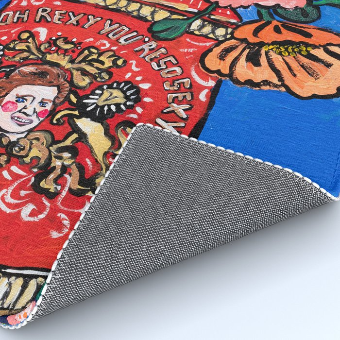 Rex Manning Day Bouquet: Poppy Flowers in Tea Tin Painting Empire Records Nineties Nostalgia Rug Gallery Image 4