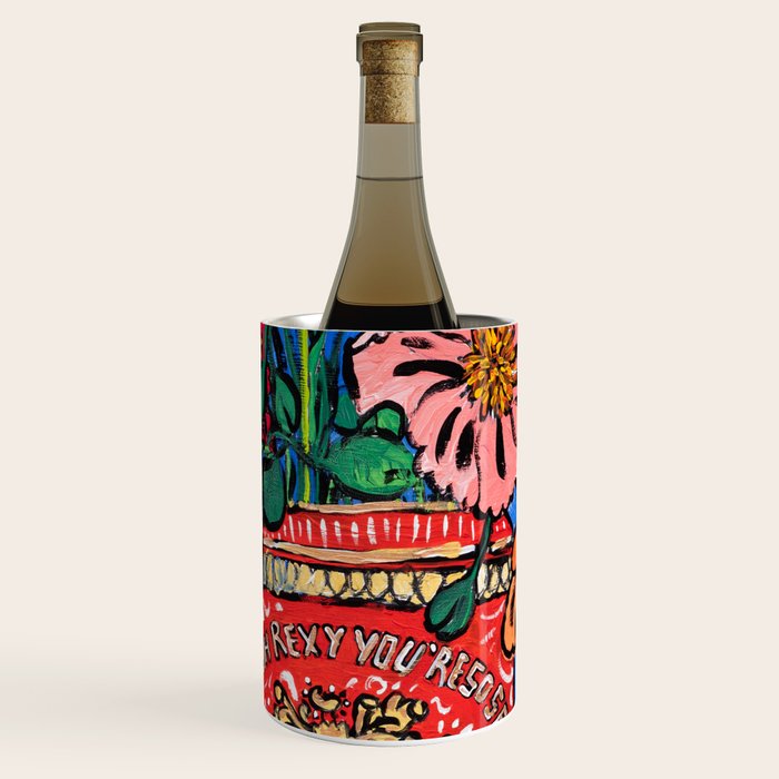 Rex Manning Day Bouquet: Poppy Flowers in Tea Tin Painting Empire Records Nineties Nostalgia Wine Chiller Gallery Image 1