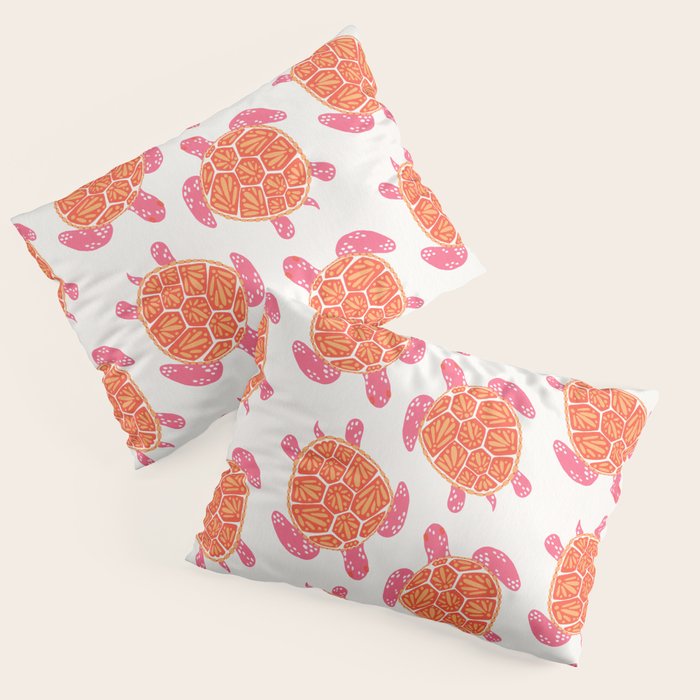 Sea Turtle - Melon Palette Pillow Sham Gallery Image 3