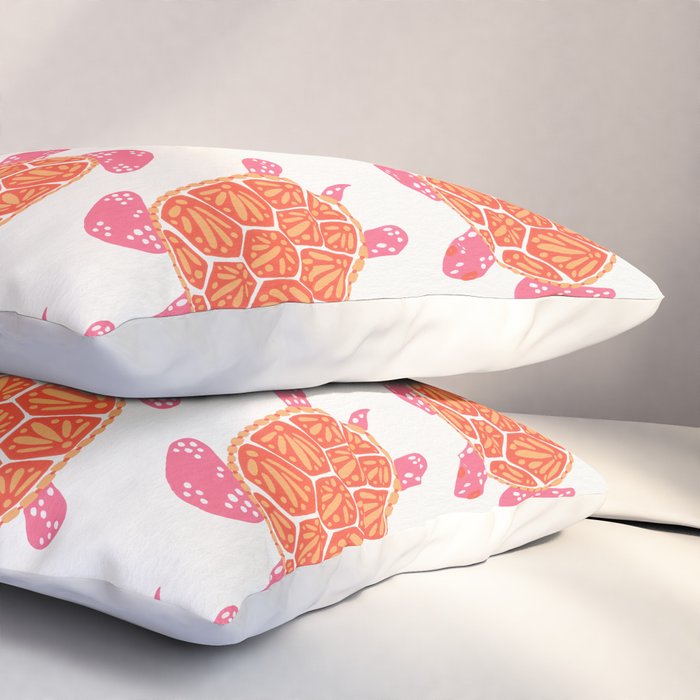 Sea Turtle - Melon Palette Pillow Sham Gallery Image 3