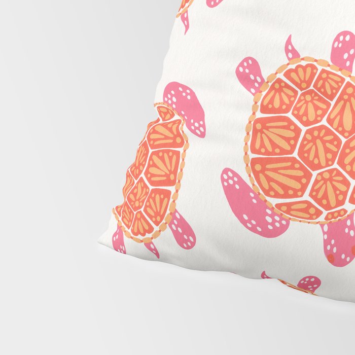 Sea Turtle - Melon Palette Pillow Sham Gallery Image 4