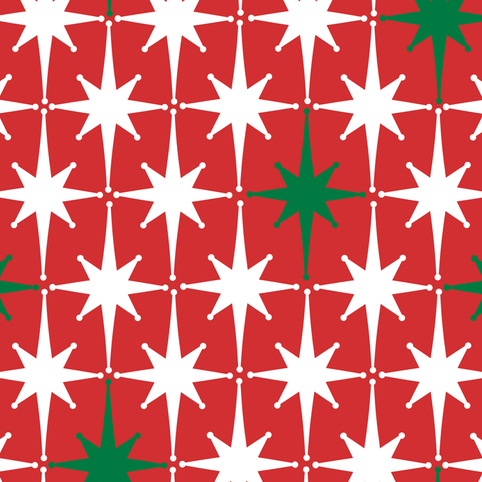 Atomic Age 1950s Retro Vintage Mid-Century Starbursts Pattern in Christmas Green Red White Coffee Mug Gallery Image 2