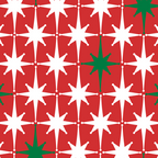 Atomic Age 1950s Retro Vintage Mid-Century Starbursts Pattern in Christmas Green Red White Coffee Mug Gallery Image 2