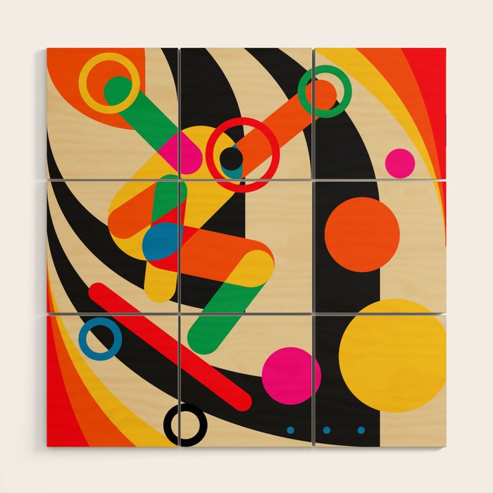 Happy Skateboarding Wood Wall Art Gallery Image 1