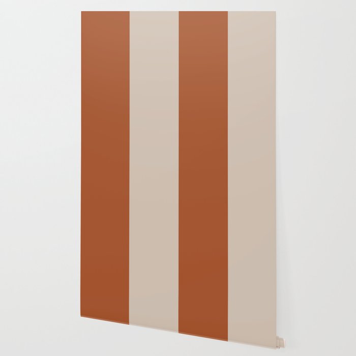 Vertical Stripes in Clay and Putty Wallpaper Gallery Image 2