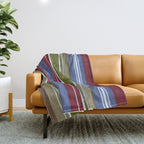 Warm Heritage Stripe Design Throw Blanket Gallery Image 1