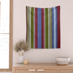 Warm Heritage Stripe Design Wall Tapestry Gallery Image 2