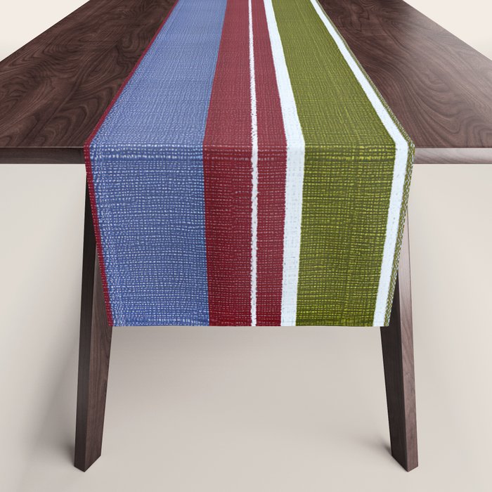 Warm Heritage Stripe Design Table Runner Gallery Image 1