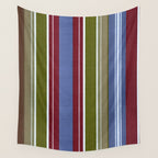 Warm Heritage Stripe Design Wall Tapestry Gallery Image 4