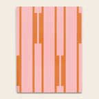 Geo Chain Pink and Orange Geometric Block Stripes Vertical Pattern Notebook Gallery Image 4