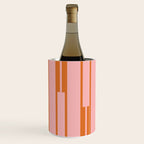 Geo Chain Pink and Orange Geometric Block Stripes Vertical Pattern Wine Chiller Gallery Image 3