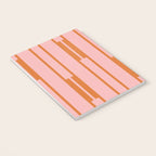 Geo Chain Pink and Orange Geometric Block Stripes Vertical Pattern Notebook Gallery Image 3