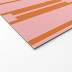 Geo Chain Pink and Orange Geometric Block Stripes Vertical Pattern Welcome Mat Gallery Image 2