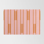 Geo Chain Pink and Orange Geometric Block Stripes Vertical Pattern Rug Gallery Image 2
