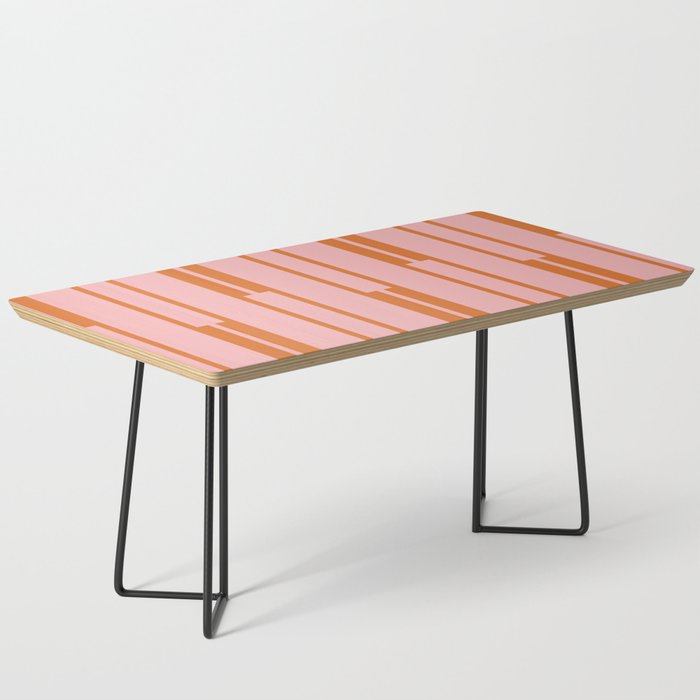 Geo Chain Pink and Orange Geometric Block Stripes Vertical Pattern Coffee Table Gallery Image 1