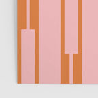 Geo Chain Pink and Orange Geometric Block Stripes Vertical Pattern Poster Gallery Image 3