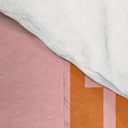 Geo Chain Pink and Orange Geometric Block Stripes Vertical Pattern Comforter Gallery Image 4