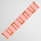 Geo Chain Pink and Orange Geometric Block Stripes Vertical Pattern Table Runner Gallery Image 3