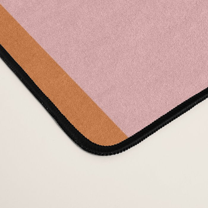 Geo Chain Pink and Orange Geometric Block Stripes Vertical Pattern Desk Mat Gallery Image 4
