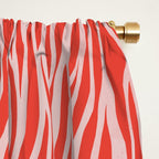 Dopamine Zebra Stripe Animal Print In Red Window Curtain Gallery Image 2
