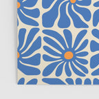 Vintage blue flower art pattern Poster Gallery Image 3