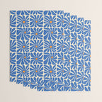 Vintage blue flower art pattern Wrapping Paper Gallery Image 3