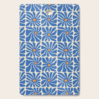 Vintage blue flower art pattern Cutting Board Gallery Image 1