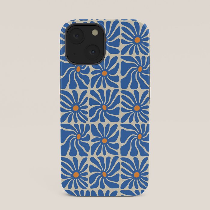 Vintage blue flower art pattern iPhone Case Gallery Image 33