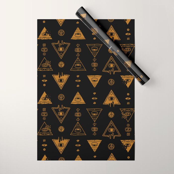 Seeing (Dark) Wrapping Paper Gallery Image 1