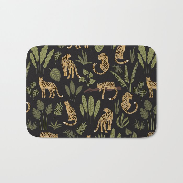 Jungle Night Cheetah Prints Bath Mat Gallery Image 1
