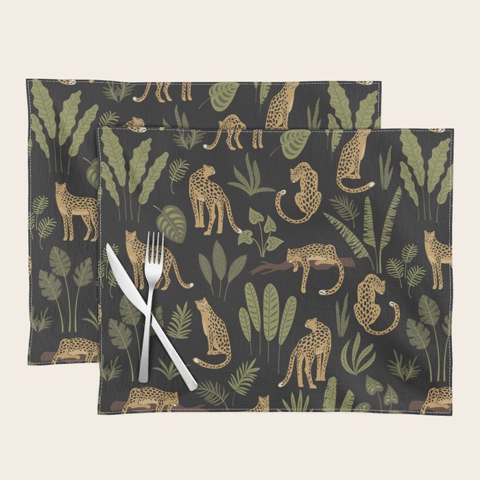 Jungle Night Cheetah Prints Placemat Gallery Image 1