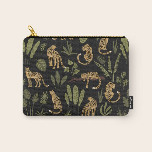 Jungle Night Cheetah Prints Carry All Pouch